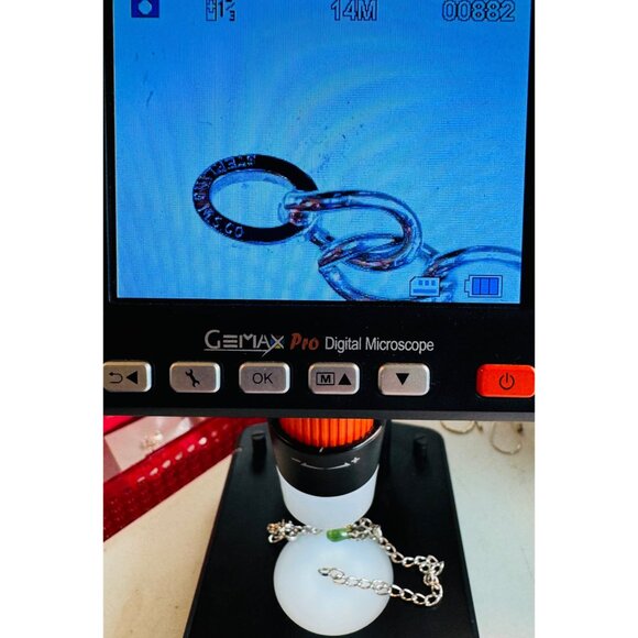 Estate Sterling Silver 925 Charm Bracelet with Peridot Dangle, Spring Ring Clasp - Picture 11 of 12